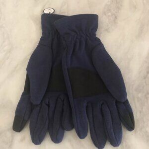 NWT - Lands' End Women's Cashtouch EZ Touch Gloves - MIDNIGHT INDIGO